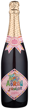 Напиток АБРАУ-ДЮРСО Abrau Junior Розовое с соком из винограда сильногазированный, 0.75 л