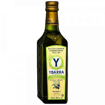 Масло оливковое YBARRA EXTRA VIRGIN Organic ст/б 500мл