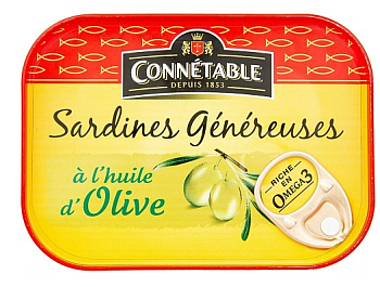 Сардины CONNETABLE GENEREUSE в оливковом масле 140 г