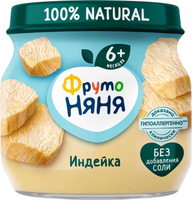 4701 Пюре мясное ФРУТОНЯНЯ Индейка, с 6 месяцев, 80г