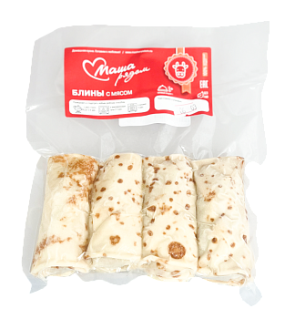 32117 Блины МАША РЯДОМ с мясом, 4 шт