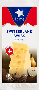 Сыр твердый LAIME Швейцарский 45%, нарезка, без змж, 110 г