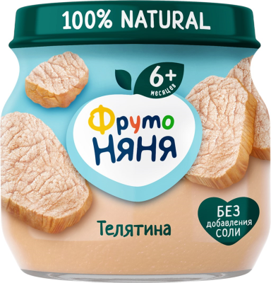 4709 Пюре мясное ФРУТОНЯНЯ Телятина, с 6 месяцев, стб, 80 г