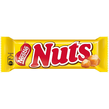 Батончик шоколадный NUTS фундук, 50 г