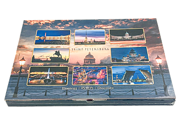 43923 Шоколадный набор ДОСТОПРИМЕЧАТЕЛЬНОСТИ СПб, 81 г