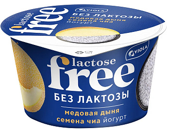 38091 Йогурт безлактозный FREE Медовая дыня и семена чиа 2,7% 180г