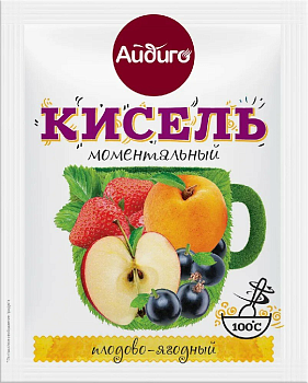 Кисель моментального приготовления АЙДИГО плодово-ягодный, 30 г