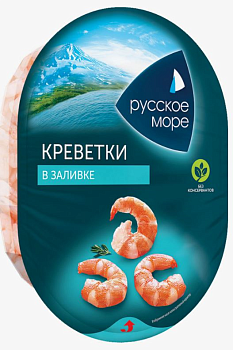 40598 Креветка РУССКОЕ МОРЕ мясо в заливке, 180 г
