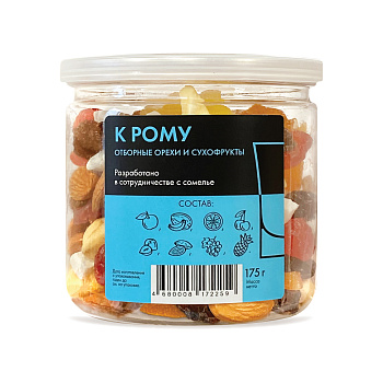24655 Ассорти из орехов и сухофруктов К РОМУ 175г Deliday