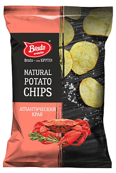 Чипсы картофельные BRUTO Атлантический краб, 120 г