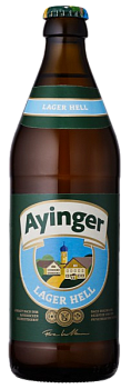 Пиво светлое AYINGER Lager Hell ячменное фильтрованное 4,9% ст/б, 0,5 л