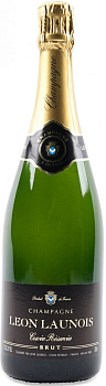 Шампанское LEON LAUNOIS, Cuvee Reservee Brut Blanc, Champagne AOC белое брют 12,5%, 0.75 л
