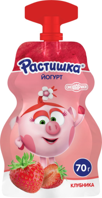33031 Йогурт питьевой для детей РАСТИШКА Клубника 2,6%, с 3 лет, без змж, 70г