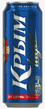 42584 Пиво светлое КРЫМ LAGER алк 4.0% ж б, 0.45 л