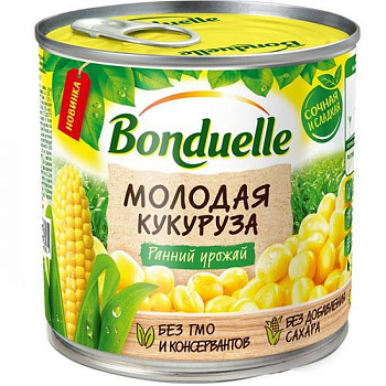 Кукуруза BONDUELLE ранний урожай, ж/б, 170 г