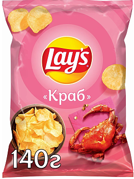 32328 Чипсы картофельные LAY’S со вкусом  краба, 140 г