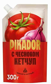 Кетчуп PIKADOR с чесноком,300 г