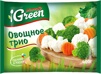 36215 Смесь овощная МОРОЗКО GREEN Овощное трио, 400г