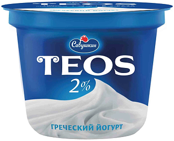 Йогурт TEOS Греческий 2%, без змж, 250 г