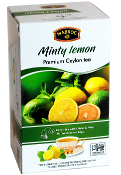 Чай зеленый MABROC мятный лимон, 25 пак